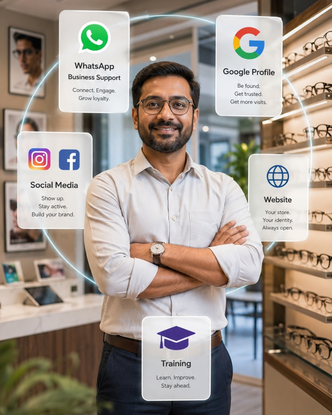 Independent optician store supported by opticianguru